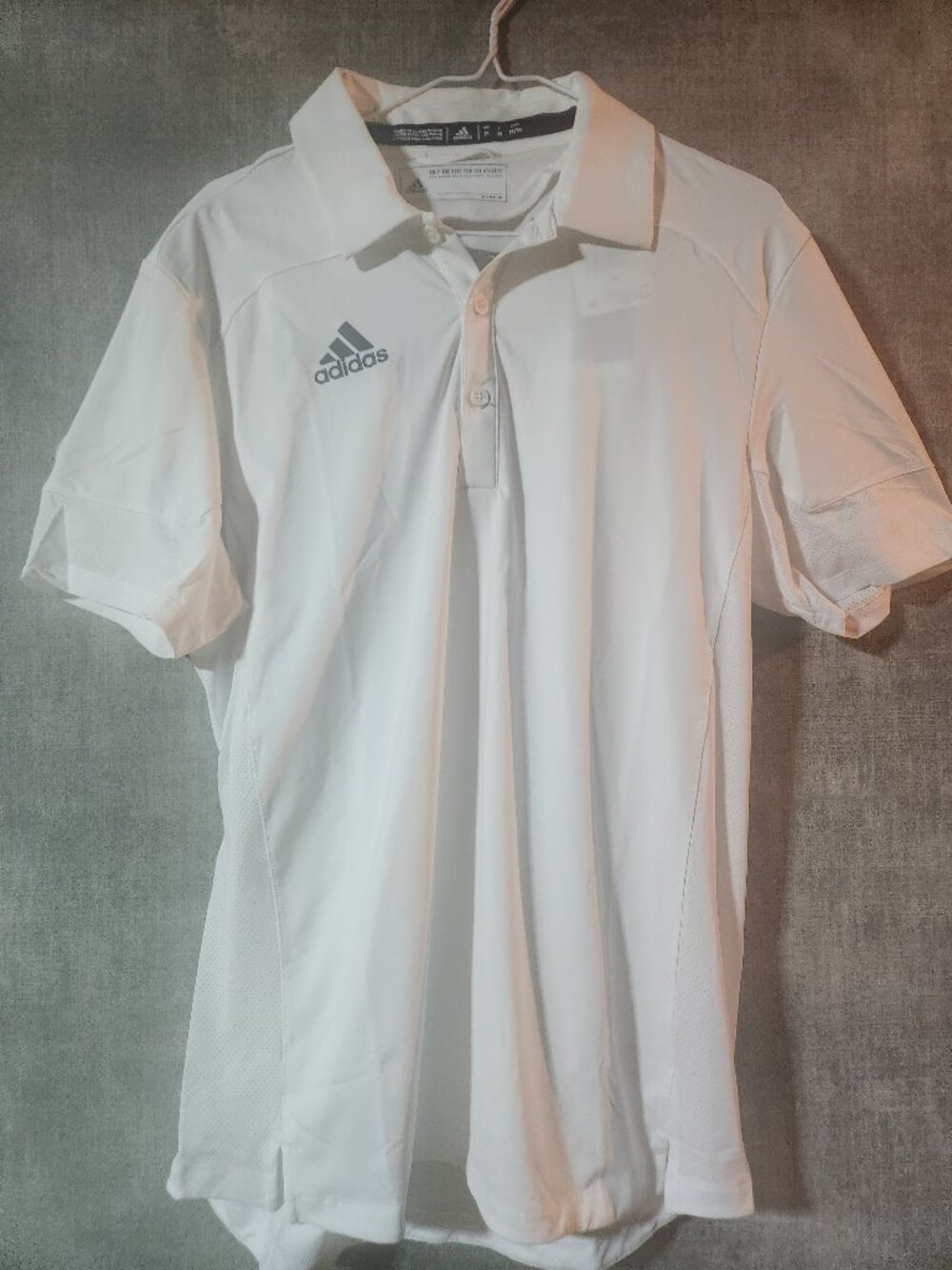 Adidas Tech Polo White Men's M NWT FQ1868 AEROREADY